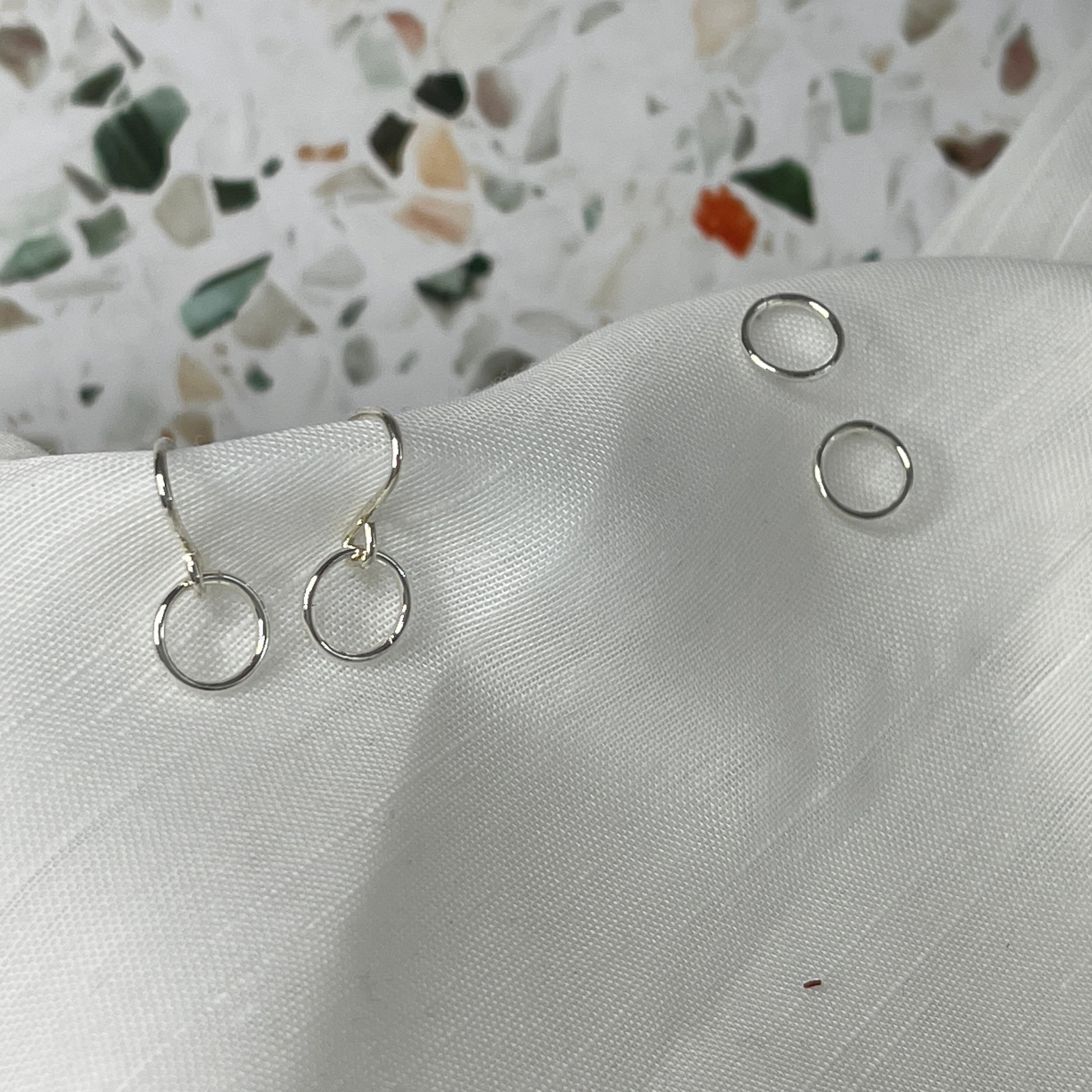 Hollow circle stud on sale earrings